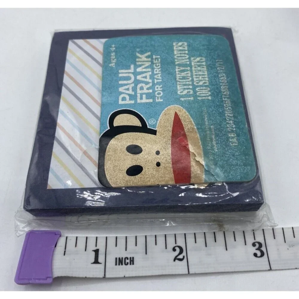 Paul Frank Sticky Notes 3 Inch 100 Sheets Memo Cube Julius The Monkey 90s Y2K